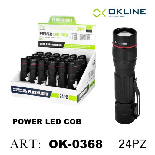 Art.Ok-0368 Okline Led Power Torcia Portatile Impermeabile