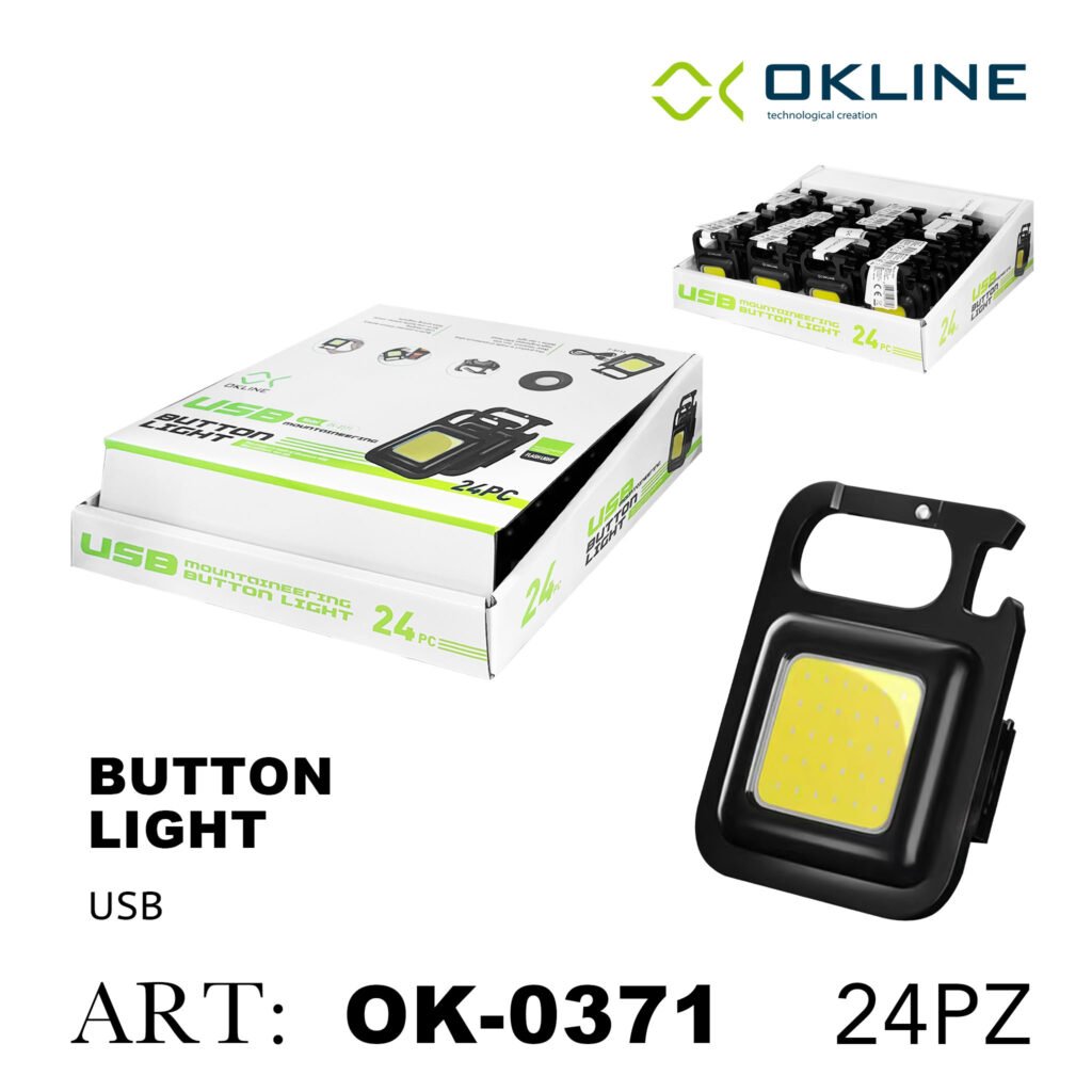 ART.OK-0371 OKLINE LED MINI TORCIA BUTTON PORTATILE