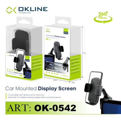 Art.Ok-0542 Okline Super Stable Supporto Screen Del Telefono Automobile Nero