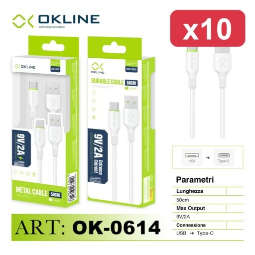 OKLINE CAVO 50CM USB/TYPE-C