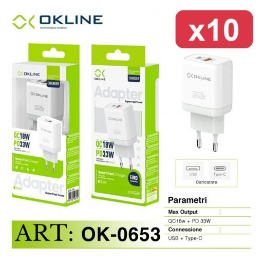 OKLINE CARICATORE PD33W QC18W