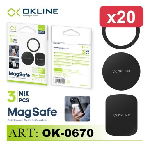 OKLINE PIASTRA MAGNETICA X3 MIX NERA