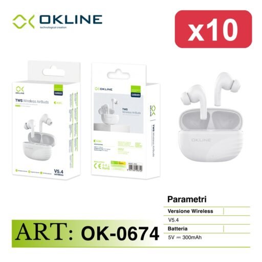 OKLINE AURICOLARE TWS WIRELESS AIRBUDS