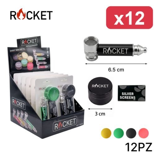 ROCKET METAL PIPETTA CON GRINDER BL