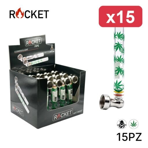 ROCEKT COSMOSLEAF PIPA IN VETRO 9CM