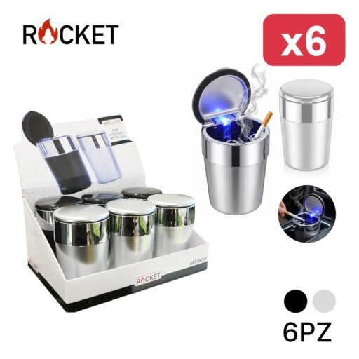 ROCKET POSACENERE PER AUTO CON LED