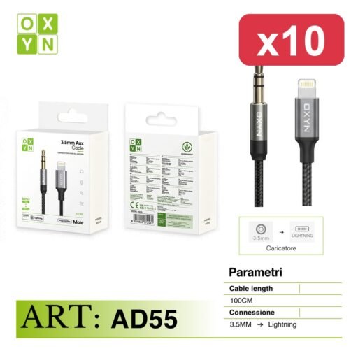 OXYN CAVO AUDIO LIGHTNING M A JACK 3.5MM M