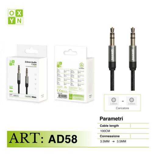 OXYN ADATTATORE JACK 3.5MM A 3.5MM M