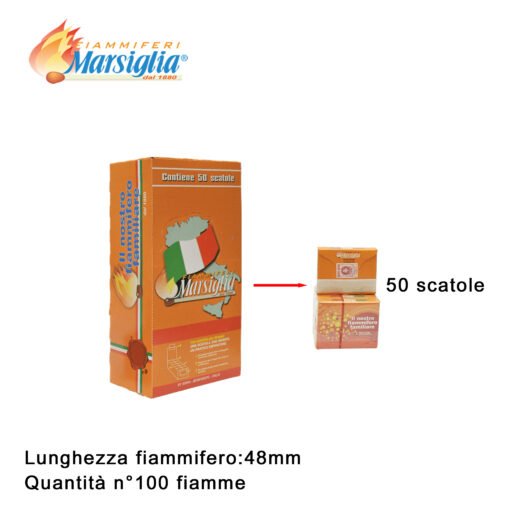 Fiammiferi Familiari Marsiglia F 100 Conf.50