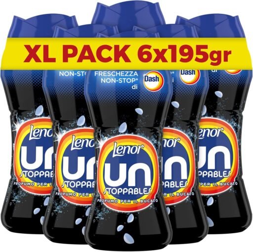 Lenor Unstoppables Freschezza di Dash perle profumate bucato lavatrice intensificatore di profumo 6x195g