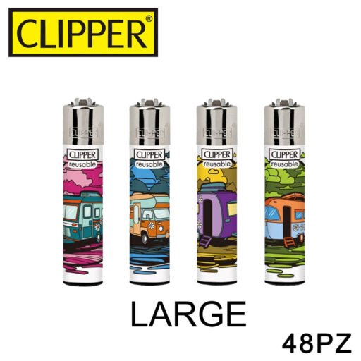 Clipper Accendino Large Hippie Caravan 48Pz