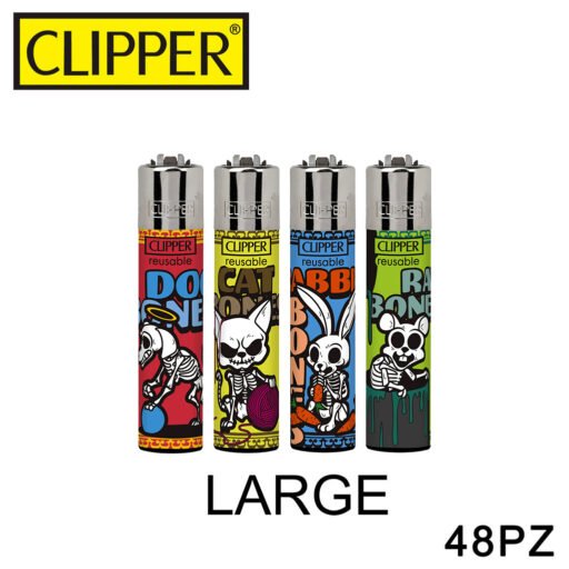 Clipper Accendino Large Death Animals 1 48Pz