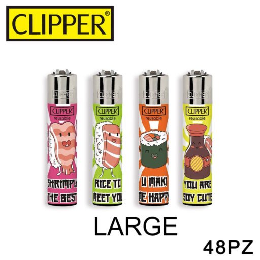 Clipper Accendino Large Sushi Sentences 48Pz