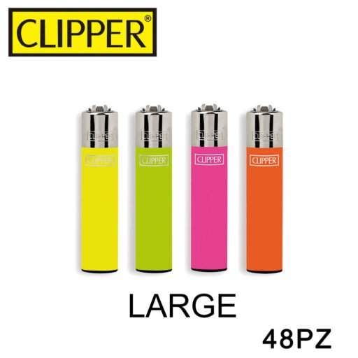 Clipper Accendino Large Solid Fluo 48Pz
