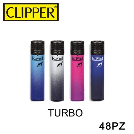 Clipper Accendino Turbo Jet Large Metallic Gradient 48Pz