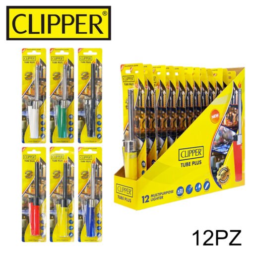 Clipper Tube Plus Accendigas Colorati Blister00 12Pz