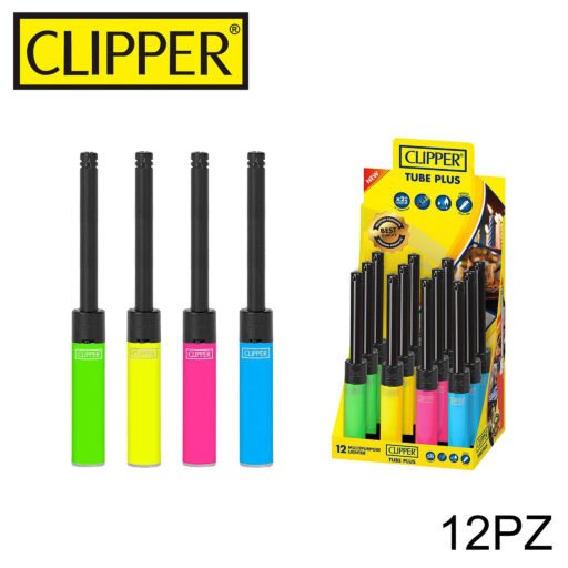 Clipper Tube Plus Accendigas Shiny Branded 12Pz