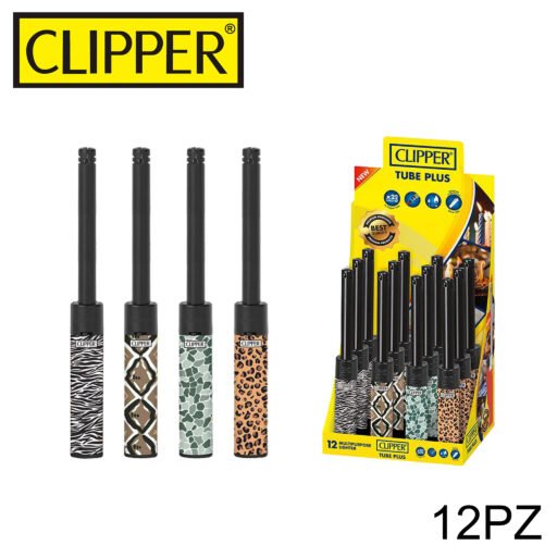 Clipper Tube Plus Accendigas Animal Print 12Pz