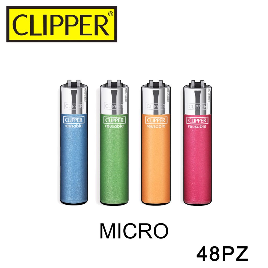 Clipper Accendino Micro Metallic Fluo 48Pz