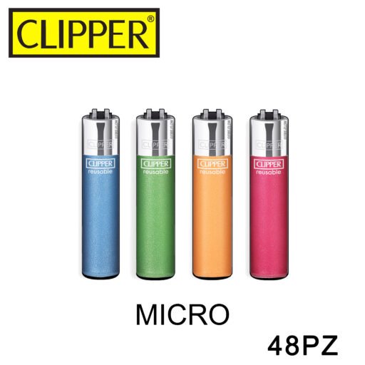 Clipper Accendino Micro Metallic Fluo 48Pz