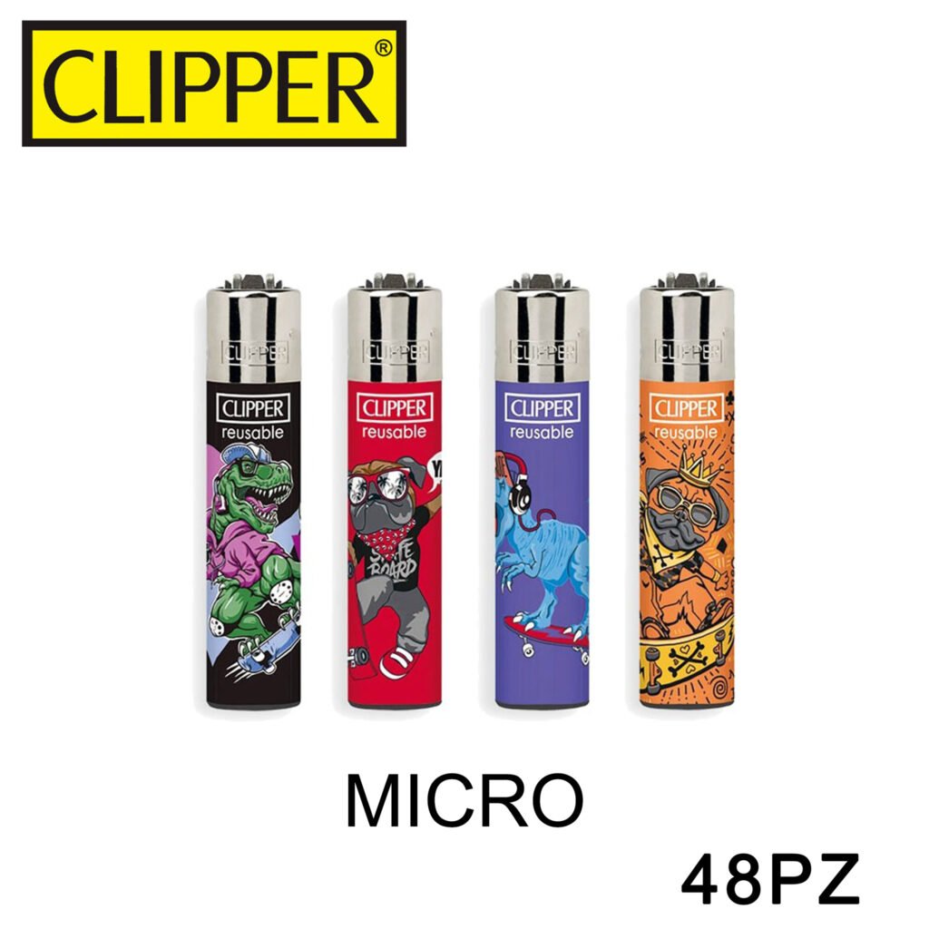 Clipper Accendino Micro Wild Skate 48Pz