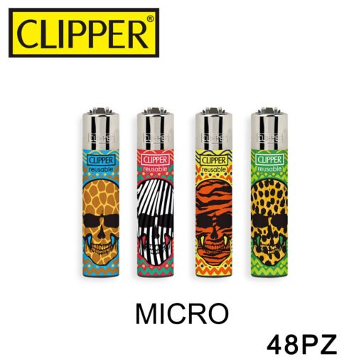 Clipper Accendino Micro Wild Skulls 1 48Pz