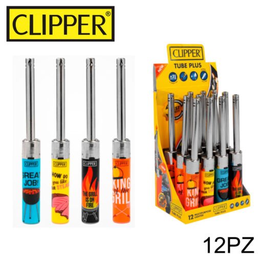 Clipper Tube Plus Accendigas Grill Time2 12Pz