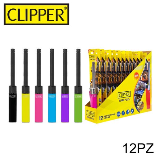 Clipper Tube Plus Accendigas Colorati Blister01 12Pz