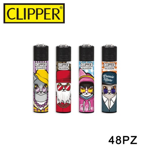 Clipper Accendino Large Excuse Meow Bw A 48Pz