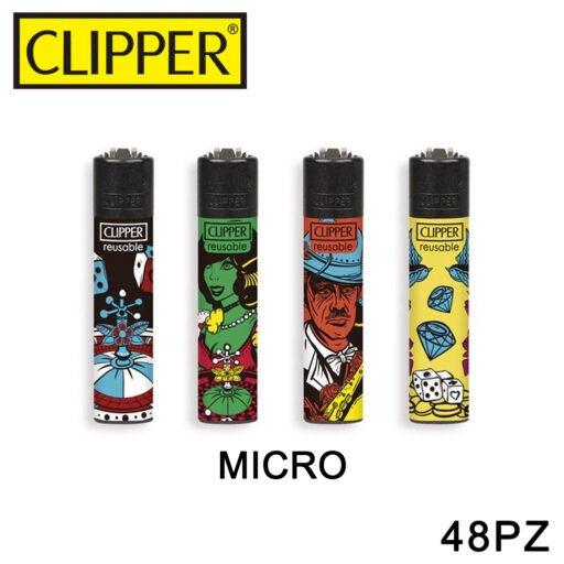 Clipper Micro Accendino Vegas Night Bw 48Pz