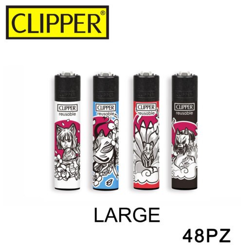 Clipper Accendino Large Kitsune Bw 48Pz
