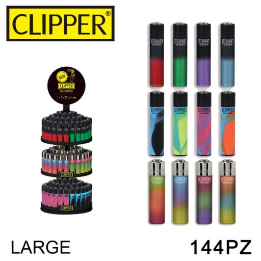Art.Cl2H011Ith Clipper Accendino Expo Large Painted Mix 5 Bw 144Pz