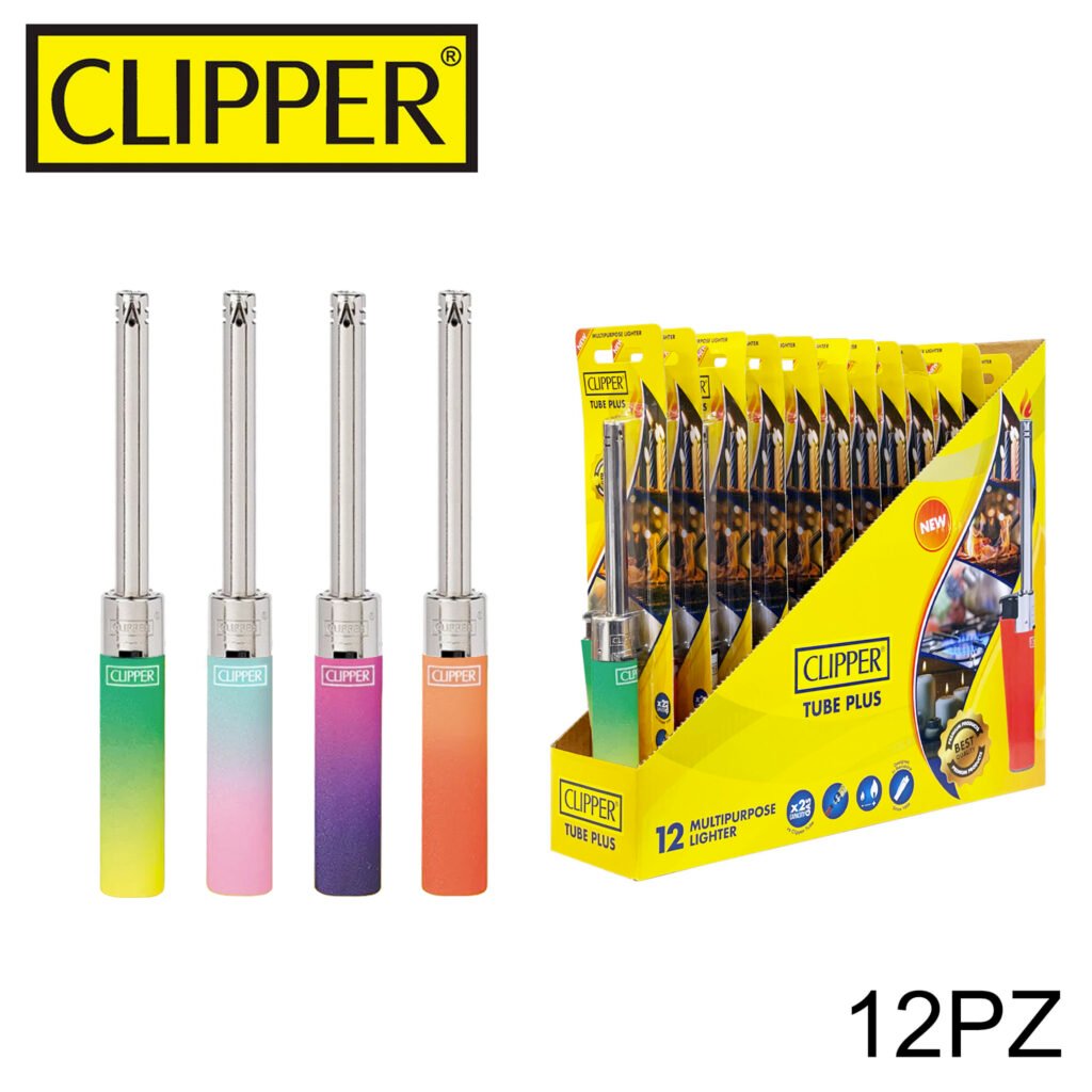 Clipper Tube Plus Accendigas Metallic Gradient 1 12Pz