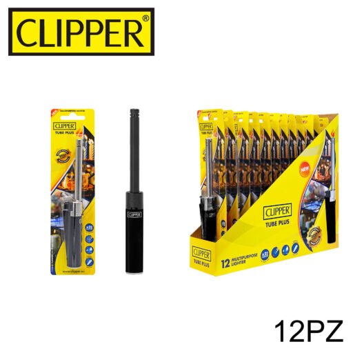 Clipper Tube Plus Accendigas Soft Black Bw 12Pz