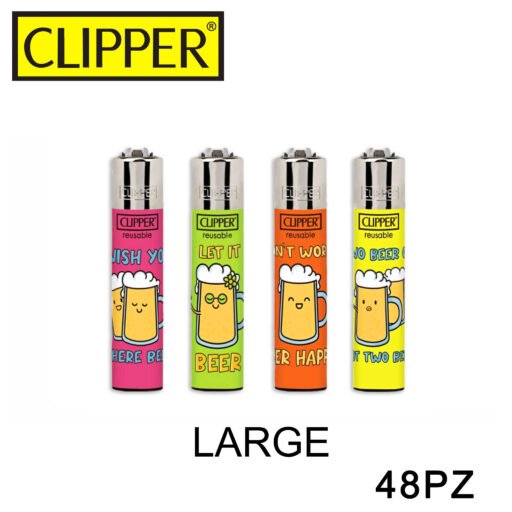 Clipper Accendino Large Beer Quotes 48Pz