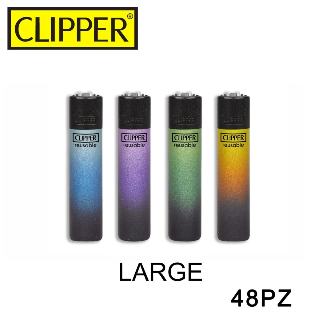 Clipper Accendino Large Black Triple Gradient 48Pz