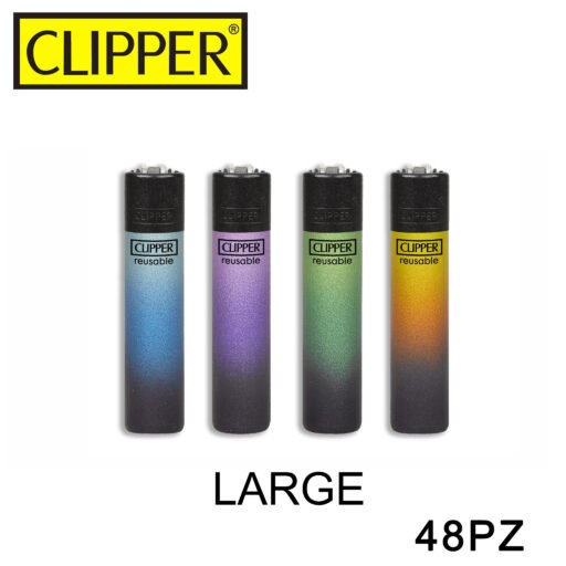 Clipper Accendino Large Black Triple Gradient 48Pz