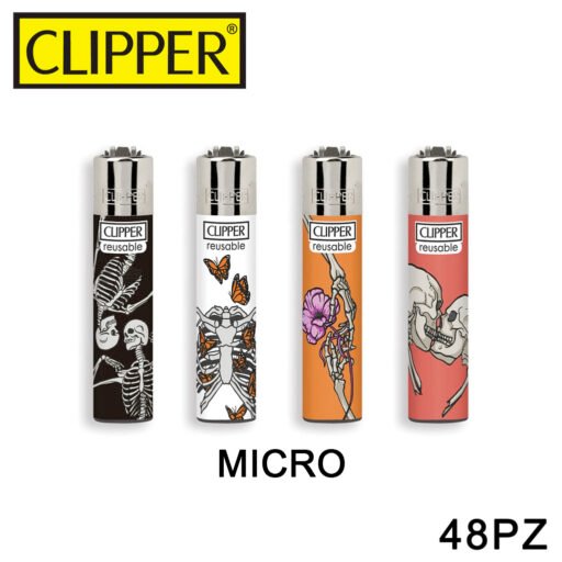 Clipper Micro Accendino Skulls In Love 2 48Pz