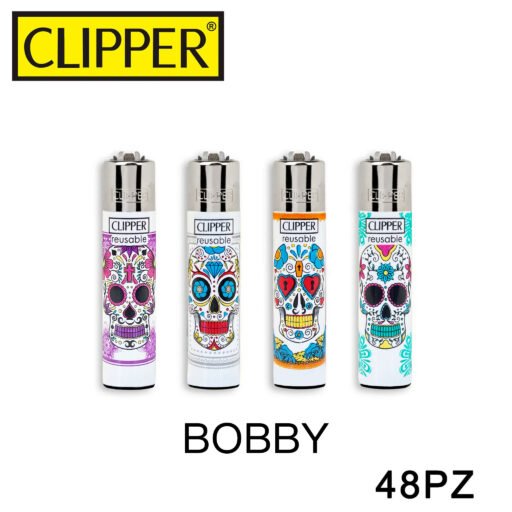 Clipper Accendino Bobby Mexican Skulls 48Pz