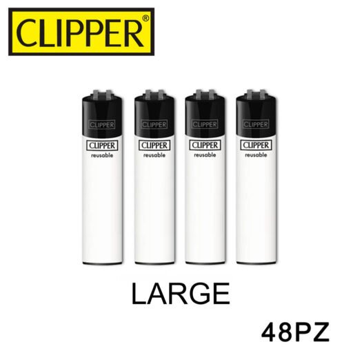 Clipper Accendino Large Crystal White 48Pz