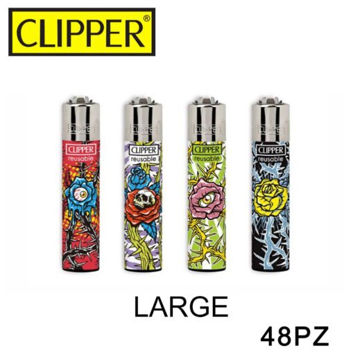 Clipper Accendino Large Thorns Roses 48Pz