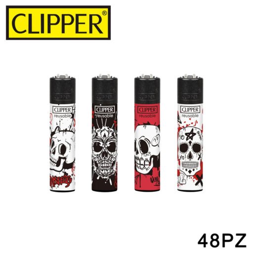 Clipper Accendino Micro Grafity Skulls 1 48Pz