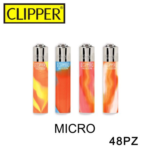 Clipper Accendino Micro Orange Nebula 48Pz