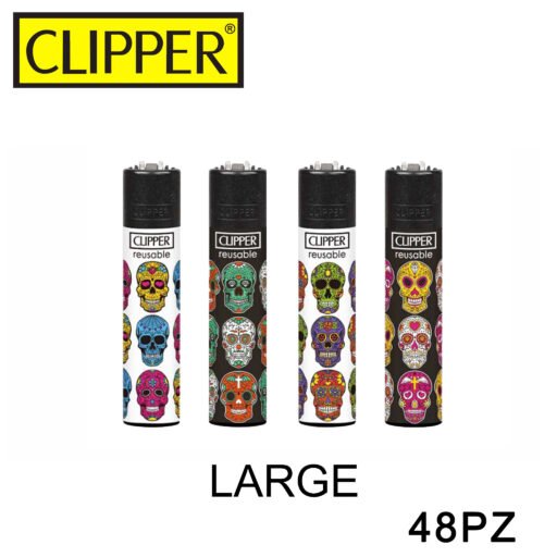 Clipper Accendino Large Triple Skull 48Pz