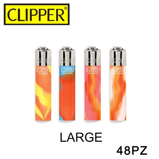Clipper Accendino Large Orange Nebula 48Pz