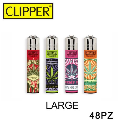 Clipper Accendino Large Leaves Justice 48Pz