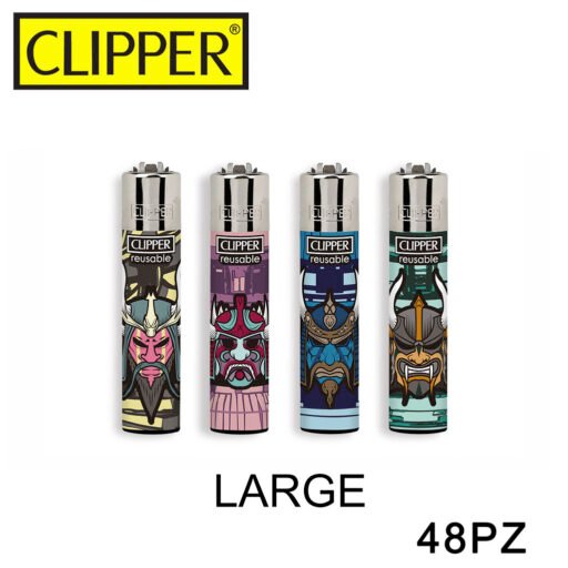 Clipper Accendino Large Samurai Masks 48Pz