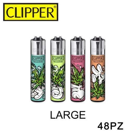 Clipper Accendino Large Cartoon Leaves 48Pz