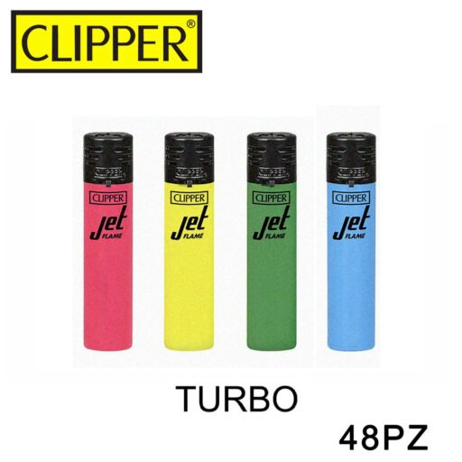 Clipper Accendino Large Turbo Metallic Grad 3 48Pz