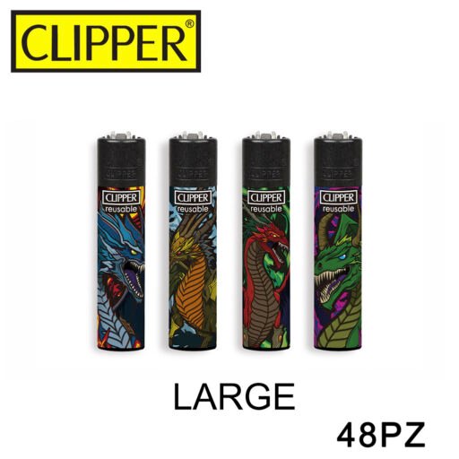 Clipper Accendino Large Dragons 48Pz